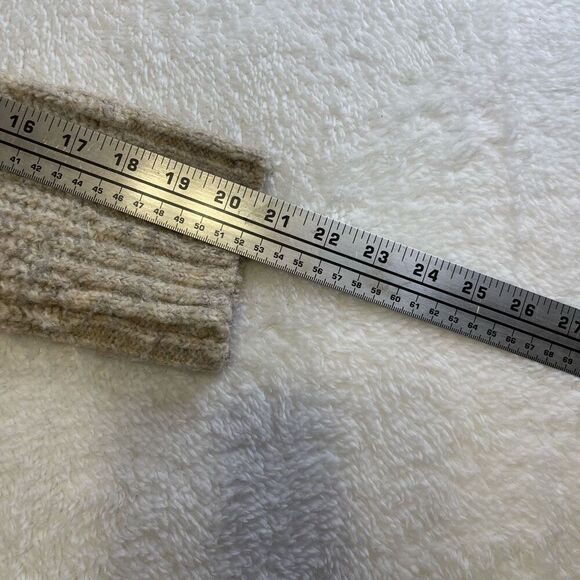 Sincerely Jules 1/2 Zip cropped knitted sweater Sz Medium Wool Cowl Turtleneck - Picture 12 of 13